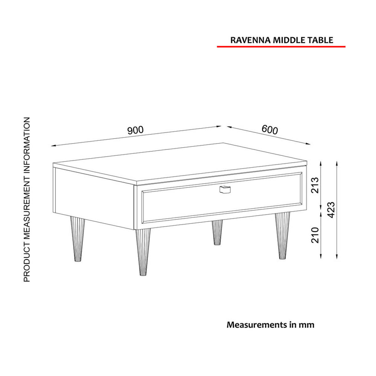 COUCHTISCH Ravenna Weiß Marmor Optik - Goldfarben/Weiß, Holzwerkstoff/Kunststoff (60/90/42cm) - moebel17