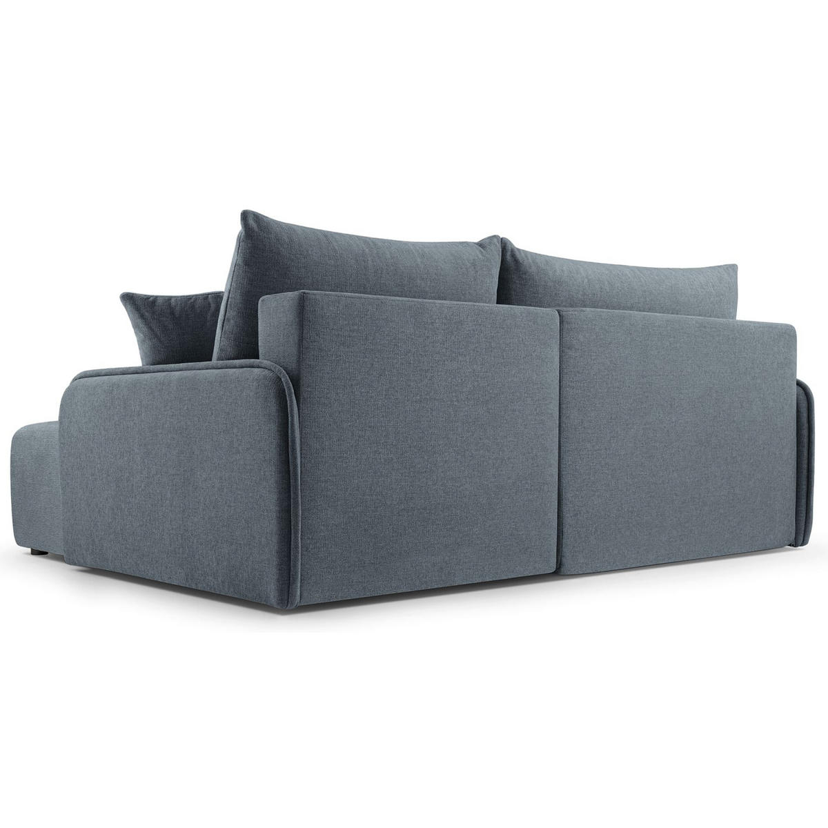 ECKSOFA Netarro, Dunkelgrau Chenille, rechtsseitig - Dunkelgrau/Schwarz, Kunststoff/Textil (147/198cm) - Selsey