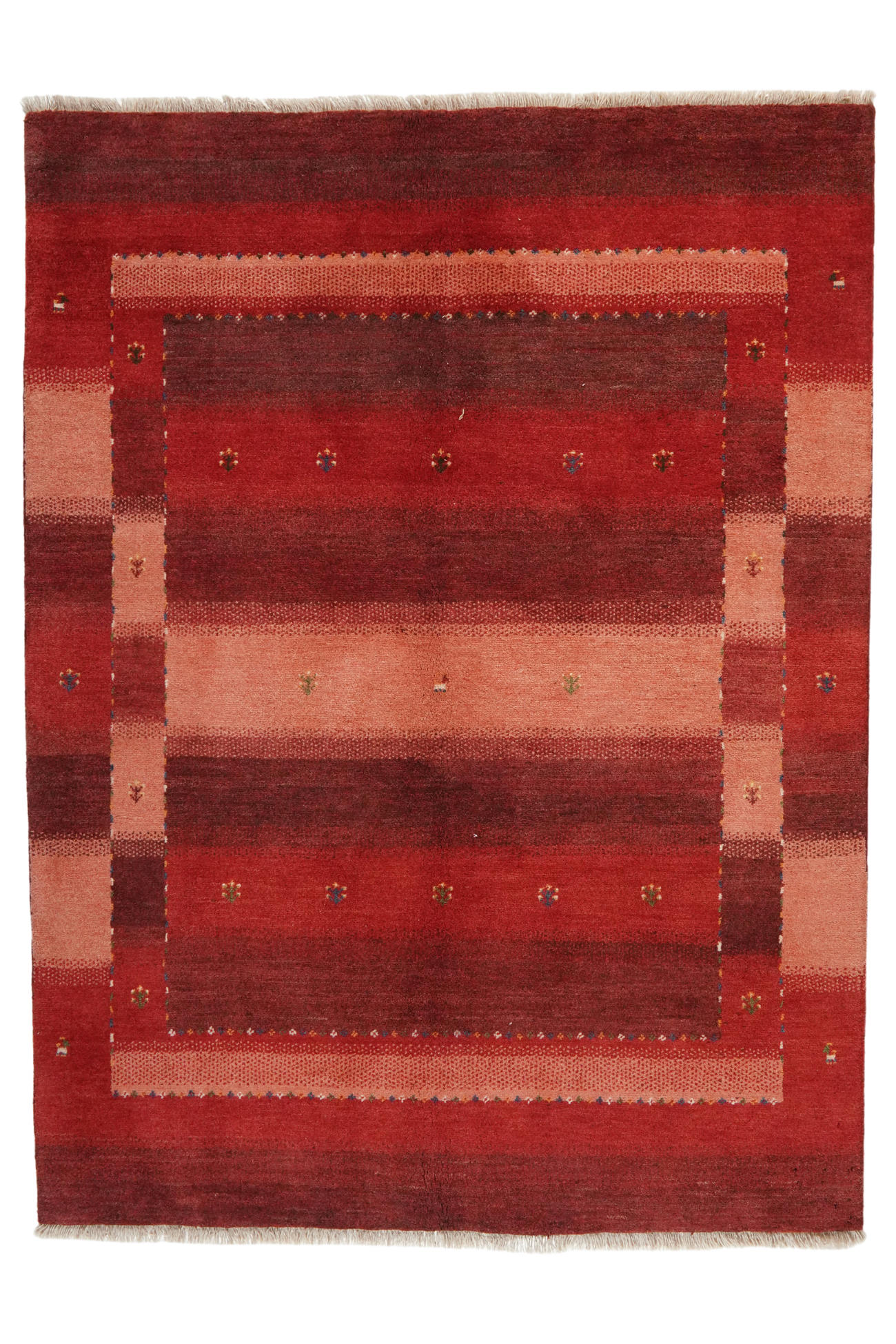 TEPPICH Rizbaf Mehrfarbig 204/153 cm Schurwolle - Multicolor, Textil (153/204cm) - Looma