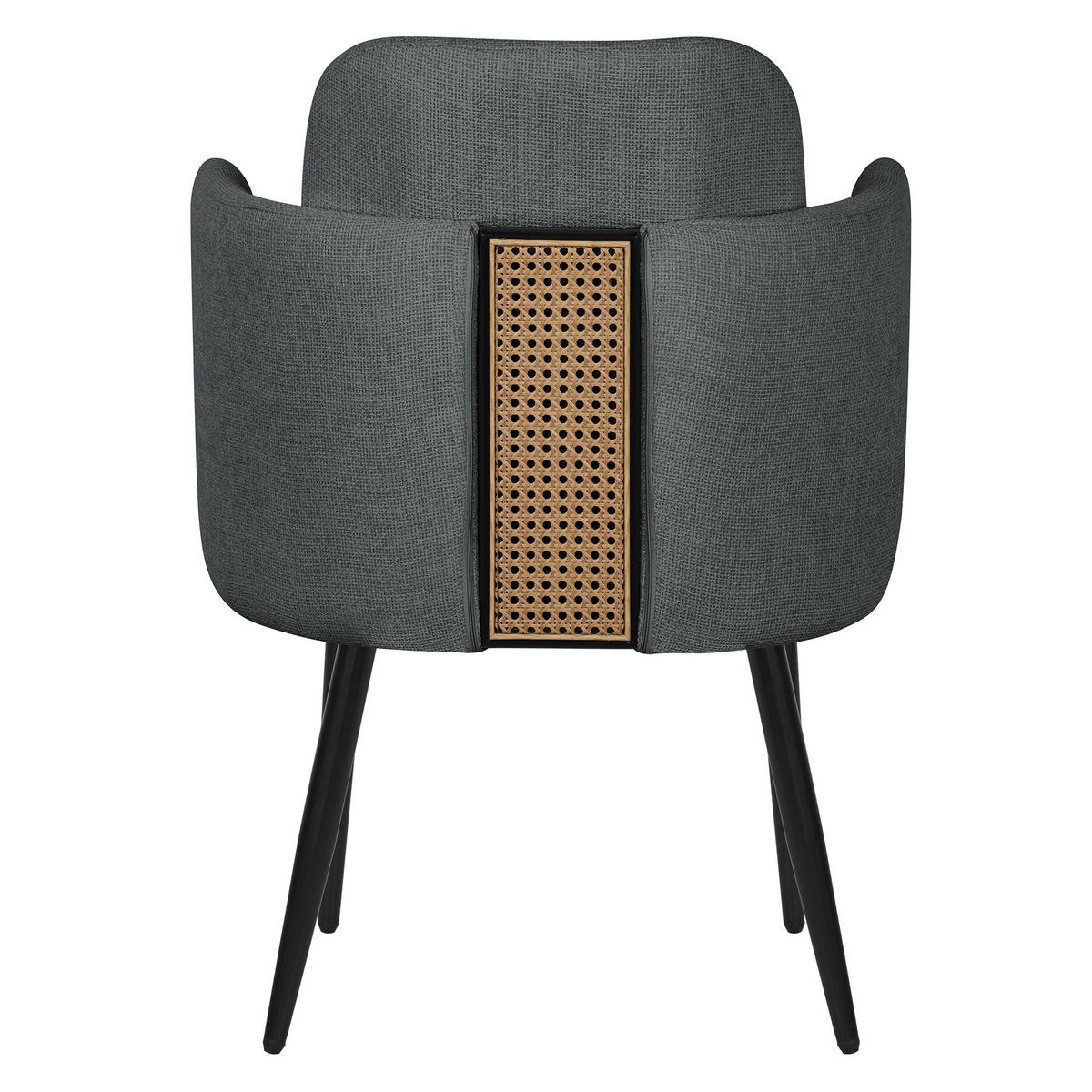 ESSZIMMERSTUHL Anthrazit mit Stoffbezug - Anthrazit/Schwarz, Textil/Metall (59/86/59cm) - ML-DESIGN