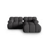 ECKSOFA modular rechts Bellis aus 3D-Stoff Expresso 3 Sitzplätze - Graubraun, Textil (155/188cm) - Micadoni