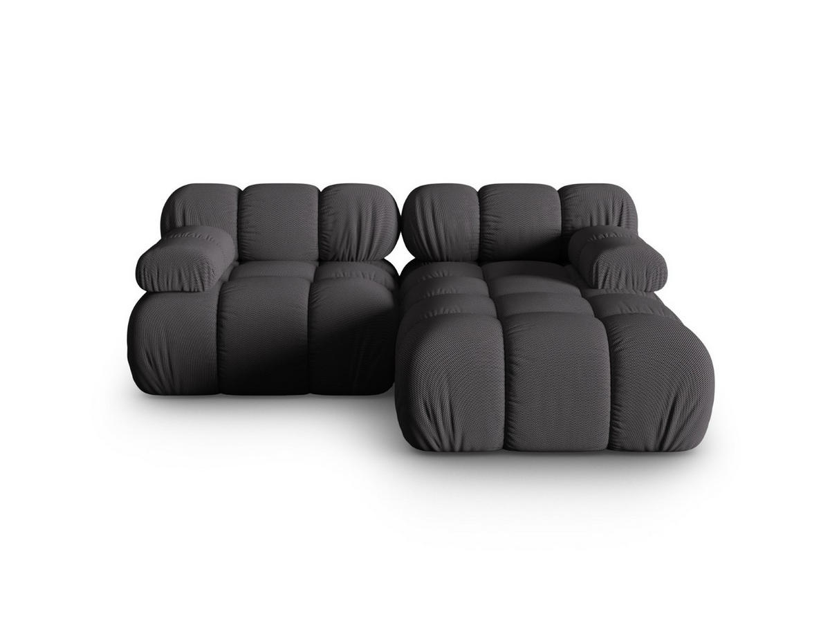 ECKSOFA modular rechts Bellis aus 3D-Stoff Expresso 3 Sitzplätze - Graubraun, Textil (155/188cm) - Micadoni