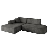 ECKSOFA Ottomane Links IREA-L1-v4 - 232x165x77 cm Ecru - Anthrazit, Holzwerkstoff/Textil (232/165cm) - ALTDECOR