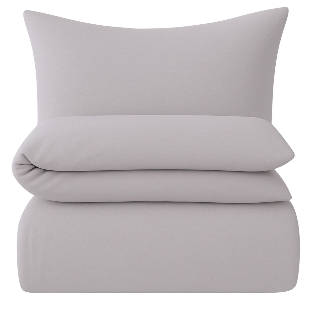 BETTWÄSCHE 135x200 Interlock Jersey Bettbezug einfarbig Baumwolle Grau Uni - Made in Germany - Grau, Textil (135/200cm) - Carpe Sonno