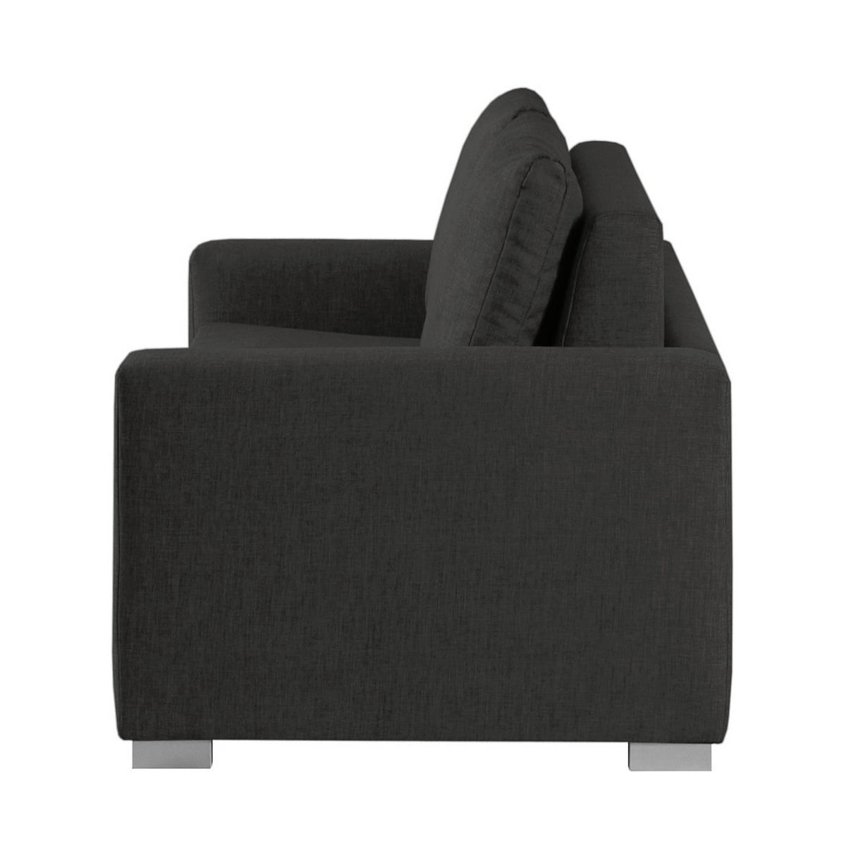 SCHLAFSOFA - Silberfarben/Schwarz, Textil (173/90/90cm) - home24