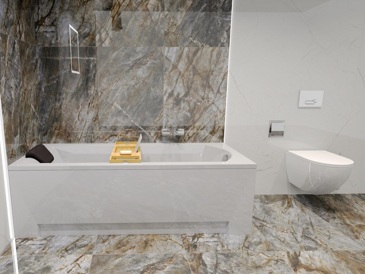 BADEWANNE Rechteck SHEA 160/70 + Schürze + Ablage Ablauf Füße - Weiß, Kunststoff (70/53.5/160cm) - bad land