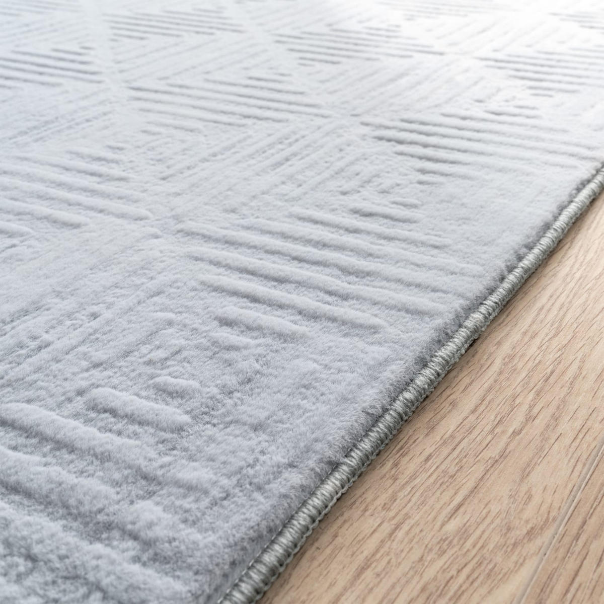 FLACHWEBETEPPICH Boho Grau 60 x 100 cm - Grau, Kunststoff (60/100cm) - TT Home