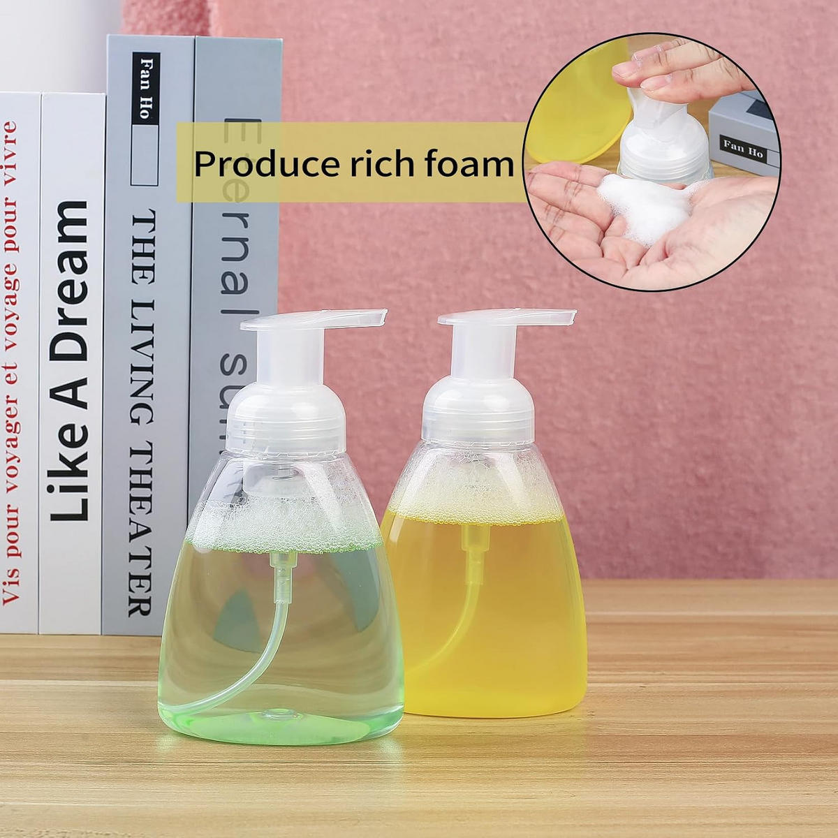 SEIFENSPENDER , 300-ml-Schaumseifenspender – 4er-Pack - Transparent, Kunststoff (9.2/16/9.2cm) - BELZ
