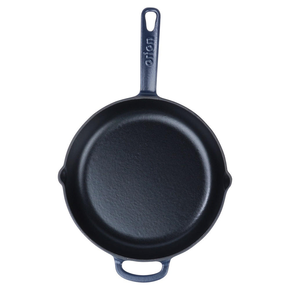 GUSSEISENPFANNE Litina emailliert dunkelblau - Dunkelblau, Metall (40/25/4.3cm) - Orion 