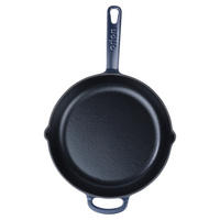GUSSEISENPFANNE Litina emailliert dunkelblau - Dunkelblau, Metall (40/25/4.3cm) - Orion 