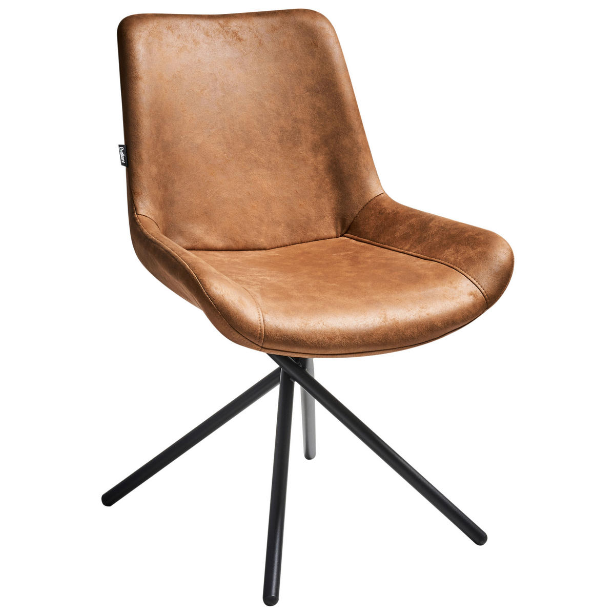 ESSZIMMERSTUHL 2er-Set Kunstwildleder Goldbraun Hailey - Goldfarben, Textil (56/85/56cm) - Beliani