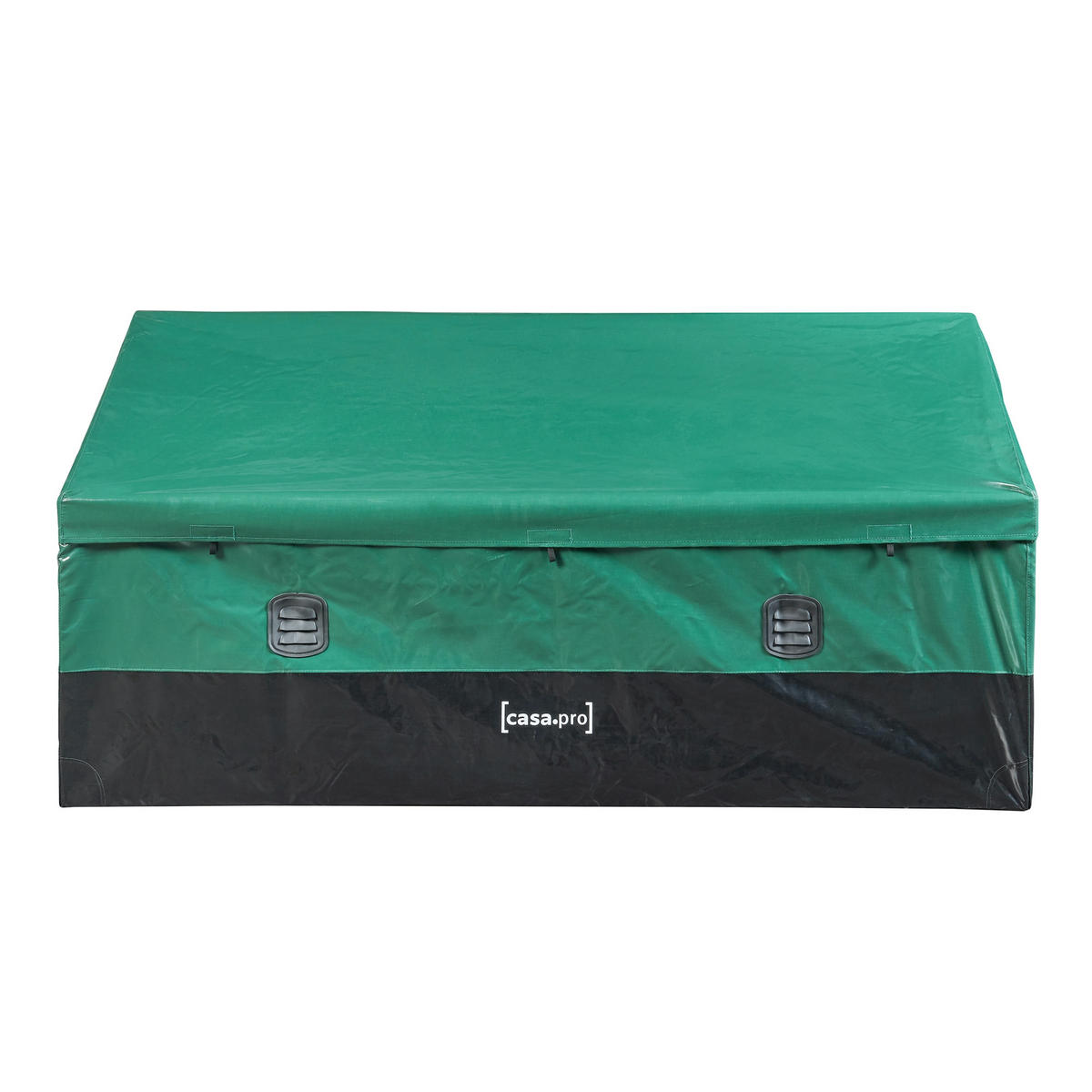 AUFBEWAHRUNGSBOX Alanno - Schwarz/Grün, Textil/Metall (155/75/64cm) - casa.pro
