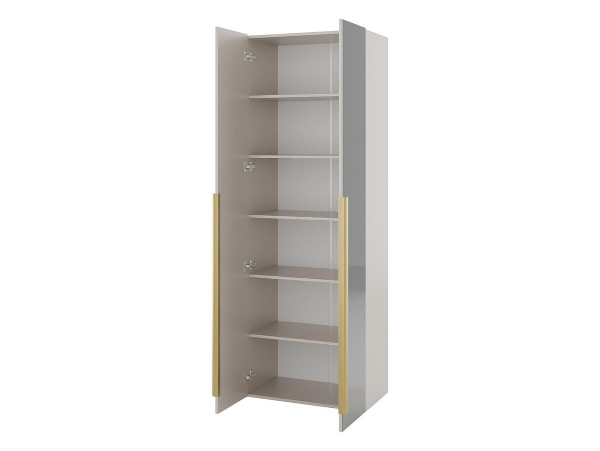 GARDEROBE-SET Kerkin II - Sandfarben/Goldfarben, Holzwerkstoff/Kunststoff (70/200/42cm) - MIRJAN24