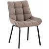 STUHL Stoff terrabraun - Dunkelbraun/Schwarz, Textil/Metall (58/84/57cm) - CLP
