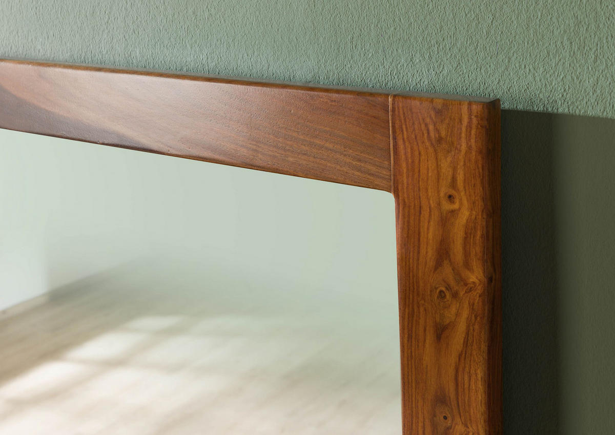 SPIEGEL Sheesham 145x3x65 walnuss lackiert TORONTO #313 - Dunkelbraun, Holz (145/65/3cm) - Massivmoebel24