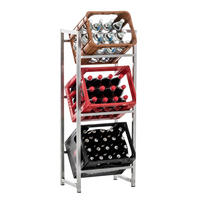 GETRÄNKESKISTENSTÄNDER Lenny - 3er Set - edelstahl - Edelstahlfarben, Metall (47/31/116cm) - TPFLiving