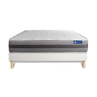 BETT Actimemo relax Memory-Schaum 130 x 200 cm h2 - Kit Bettgestell Weiß - Beige/Weiß, Karton/Holz (130/200cm) - ACTISOM