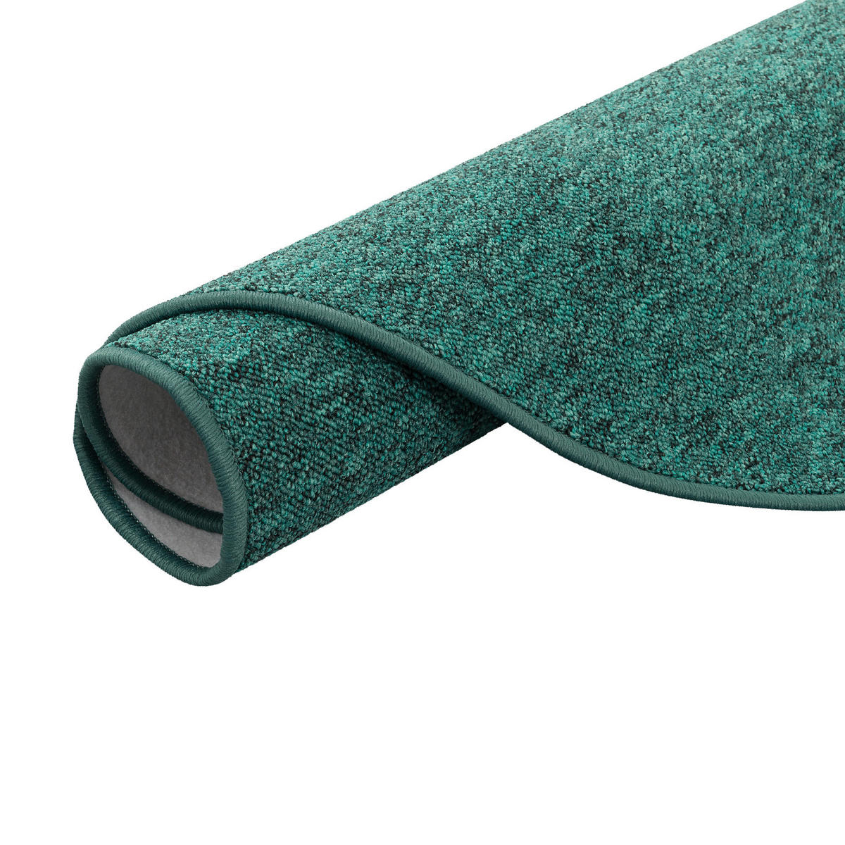 FEINSCHLINGEN VELOUR TEPPICH STRONG RUND - Petrol, Textil (160/160cm) - Snapstyle