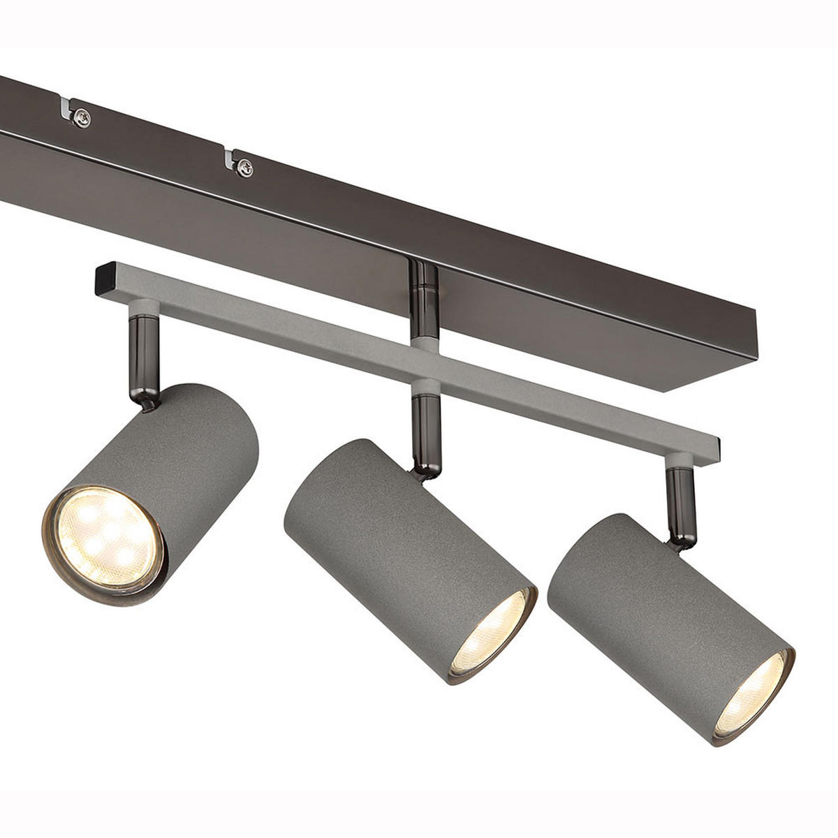 DECKENLEUCHTE Robby Grau Schwarz - Grau, Metall (70/35/17cm) - Globo Lighting