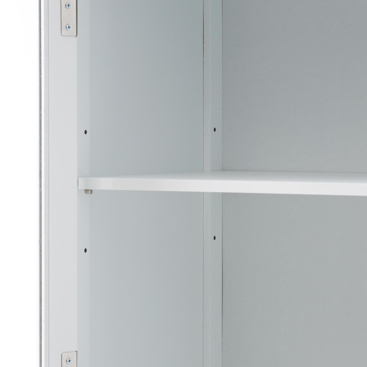 VITRINE 45/36/160 cm Weiß aus MDF und Glas mit Glastür - Weiß, Holzwerkstoff (36/160/45cm) - OKMYHOME