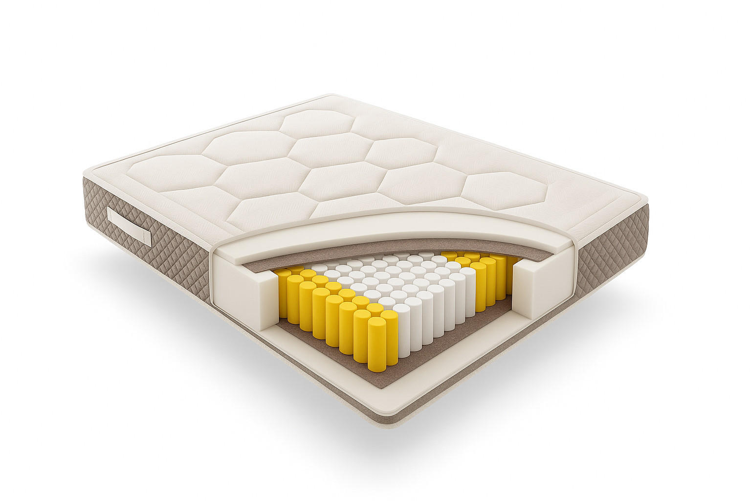 MATRATZE 140x190 ROYAL MADEIRA H2/H3 30 cm - Weiß, Textil (140/190cm) - Simpur