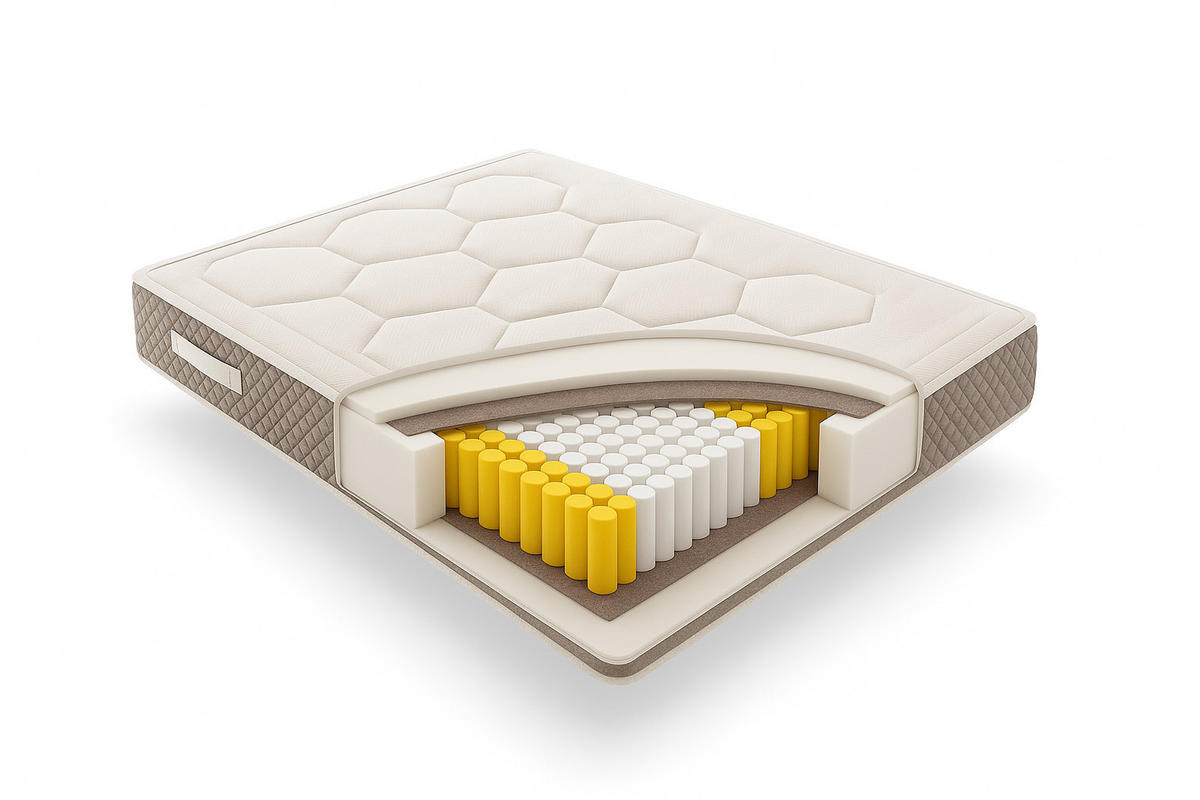 MATRATZE 135x190 ROYAL MADEIRA H2/H3 30 cm - Weiß, Textil (135/190cm) - Simpur