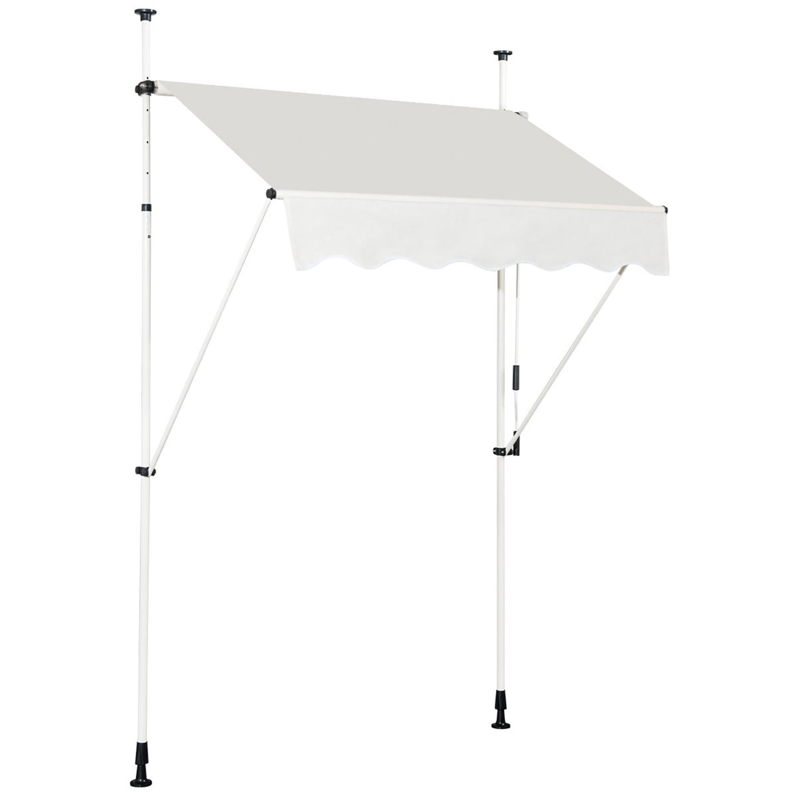 KLEMMMARKISE Beige - Beige, Metall (150/300/125cm) - COSTWAY