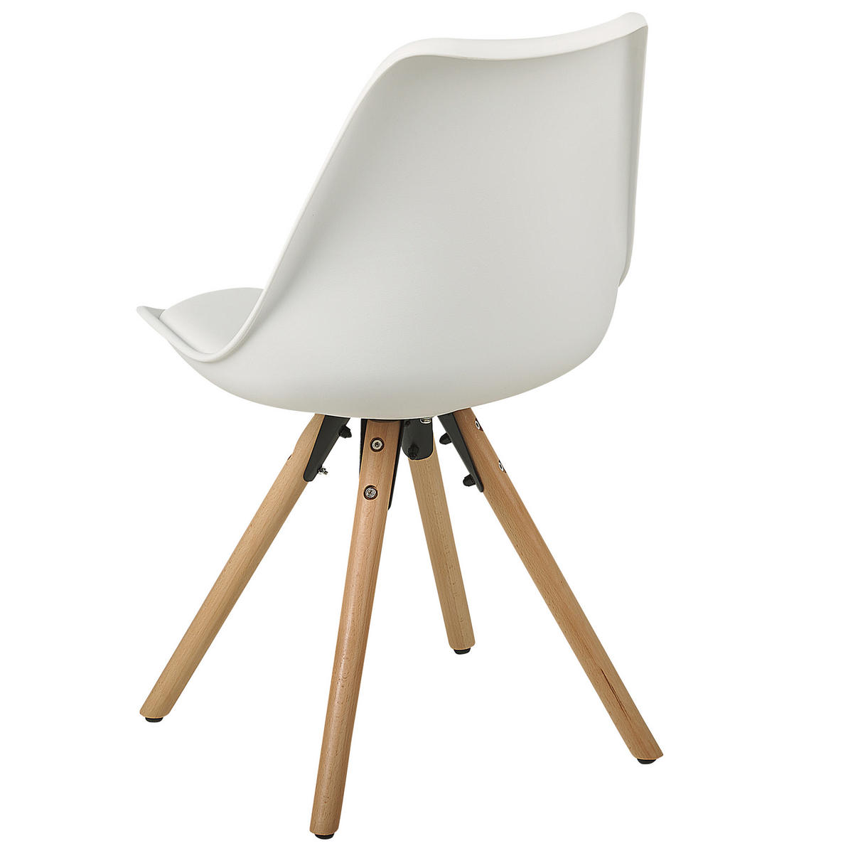 ESSZIMMERSTUHL 2er-Set Kunststoff Weiß Dakota - Weiß, Holz/Kunststoff (49/86/45cm) - Beliani