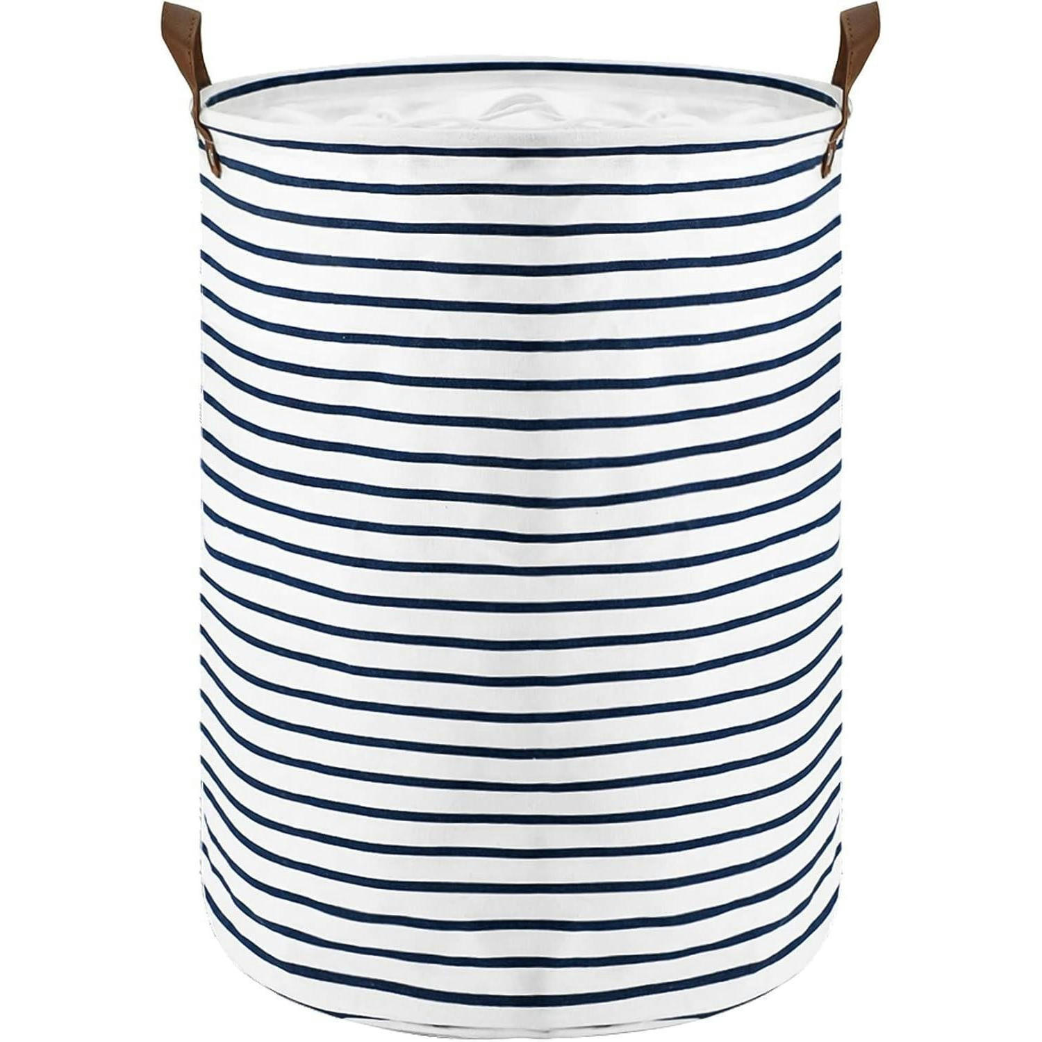 WÄSCHEKORB 45 cm mit Tunnelzug - Blau, Textil (35/45/35cm)