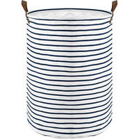 WÄSCHEKORB 45 cm mit Tunnelzug - Blau, Textil (35/45/35cm)