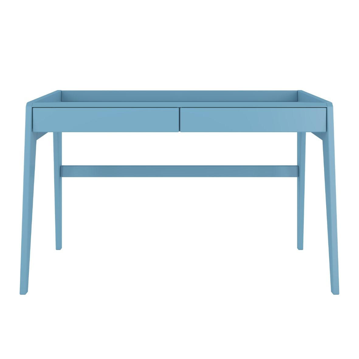 SCHREIBTISCH Lisa, 125/70/81 cm in Pastellblau, Buchenholz - Pastellblau, Holz/Buchenholz (70/125/81cm) - Visby