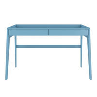 SCHREIBTISCH Lisa, 125/70/81 cm in Pastellblau, Buchenholz - Pastellblau, Holz/Buchenholz (70/125/81cm) - Visby
