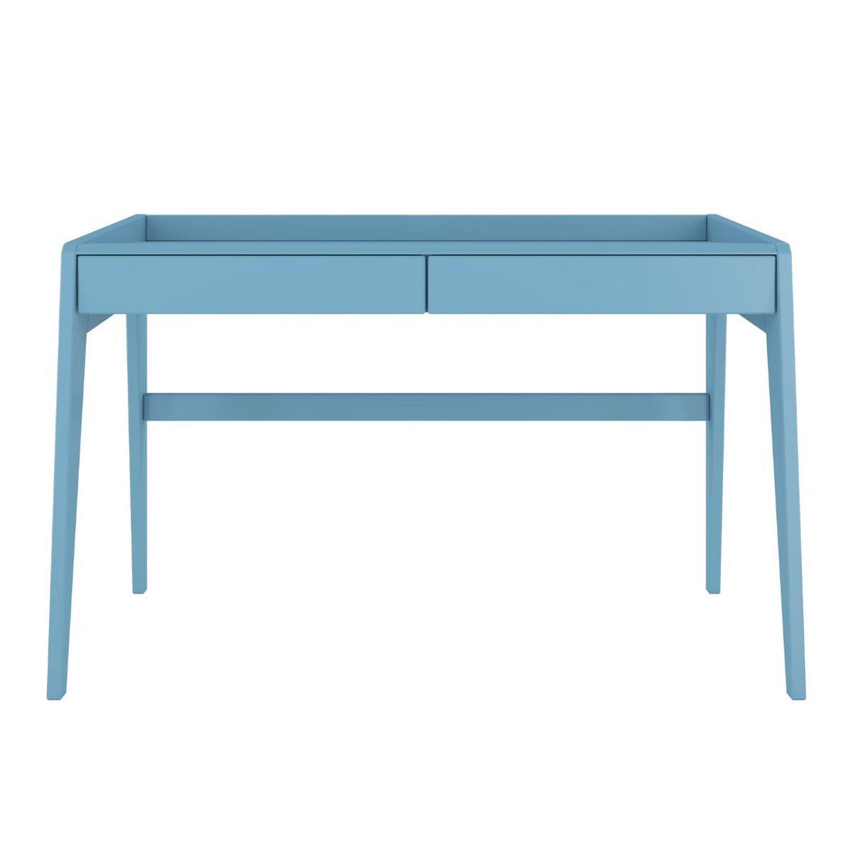 SCHREIBTISCH Lisa, 125/70/81 cm in Pastellblau, Buchenholz - Pastellblau, Holz/Buchenholz (70/125/81cm) - Visby