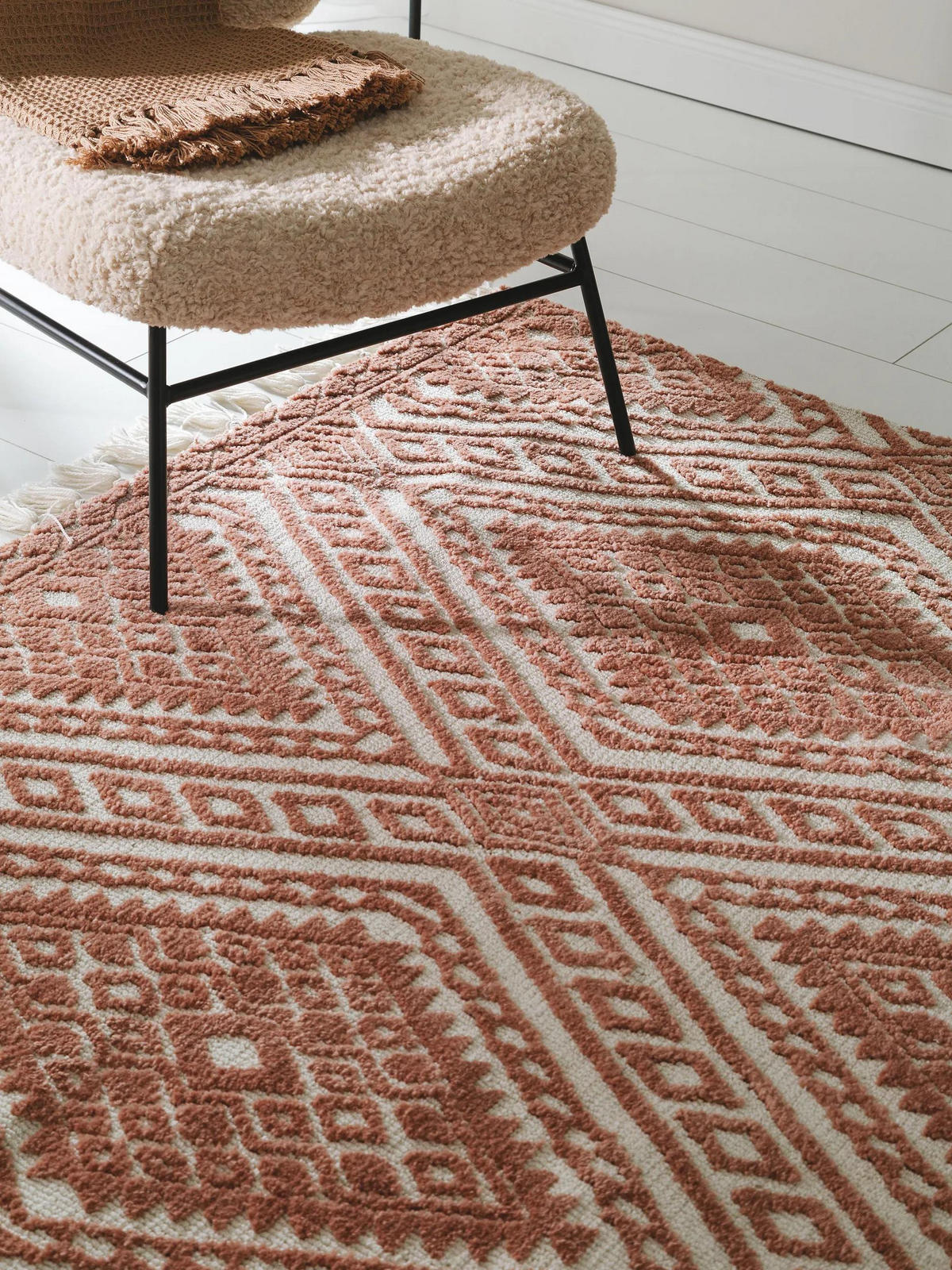 TEPPICH Elias Terracotta 120x170 cm - Terracotta, Textil (120/170cm) - benuta Nest