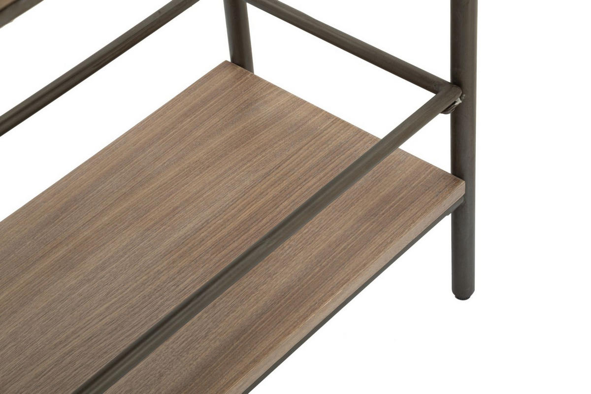 KOMMODE Toronto, grau und braun, Tannenholz und Eisen, 100 x 42 x 110 cm - Braun/Grau, Holz/Metall (100/110/42cm) - Mauro Ferretti