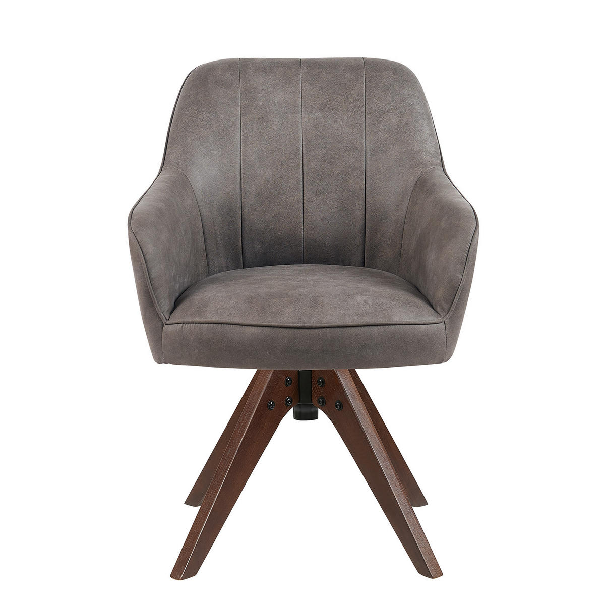 ARMLEHNSTUHL Mika-Noah 2er-Set - Taupe/Nussbaumfarben, Eichenholz/Holz (60/87/65cm) - DUBI Möbel