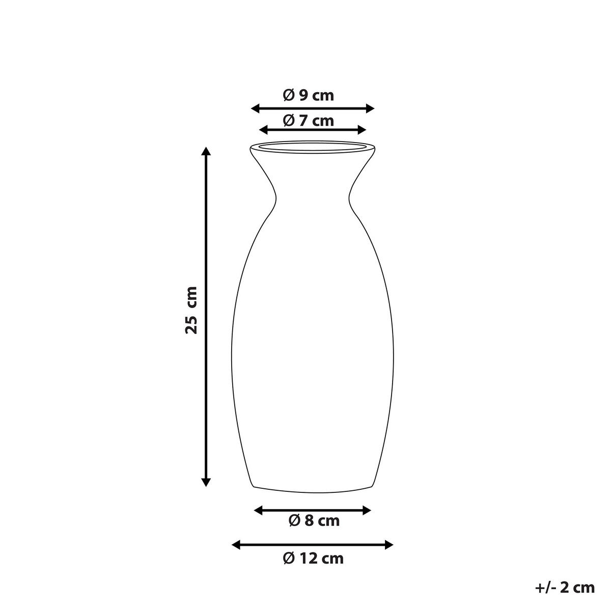 BLUMENVASE Steinzeug weiß Chalcis - Weiß, Stein (25cm) - Beliani