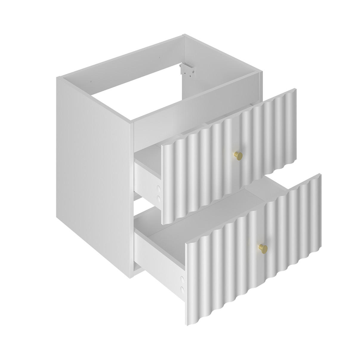 WASCHTISCHUNTERSCHRANK 60.6cm Izae Weiß - Weiß, Holzwerkstoff (60.6/52.2/46.5cm) - Petits-meubles