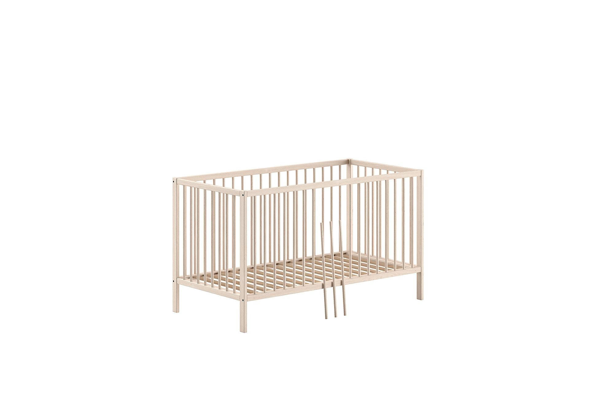 BABYBETT Kara-lynn 144x84x76 aus Massivholz in Buche Natur - Buchefarben, Holz (70/140cm) - 58aufmkessel