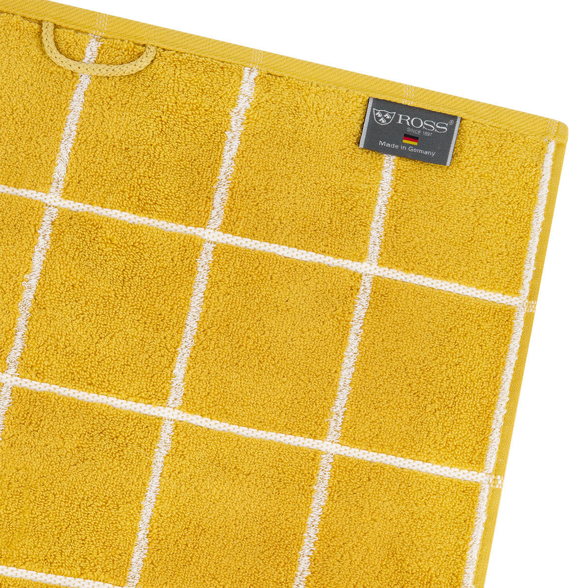 FROTTIERSET Sensual Skin Karo 4-teilig - Dunkelgelb, Textil (50/100cm) - Ross