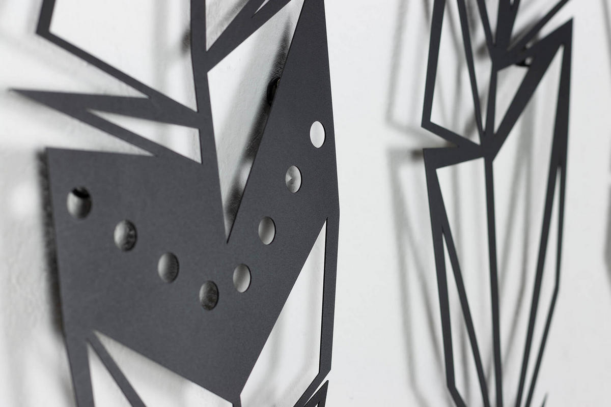 WANDDEKO Schwarz 72/70 cm - Schwarz, Metall (1.5/70/3cm) - KUNSTLOFT