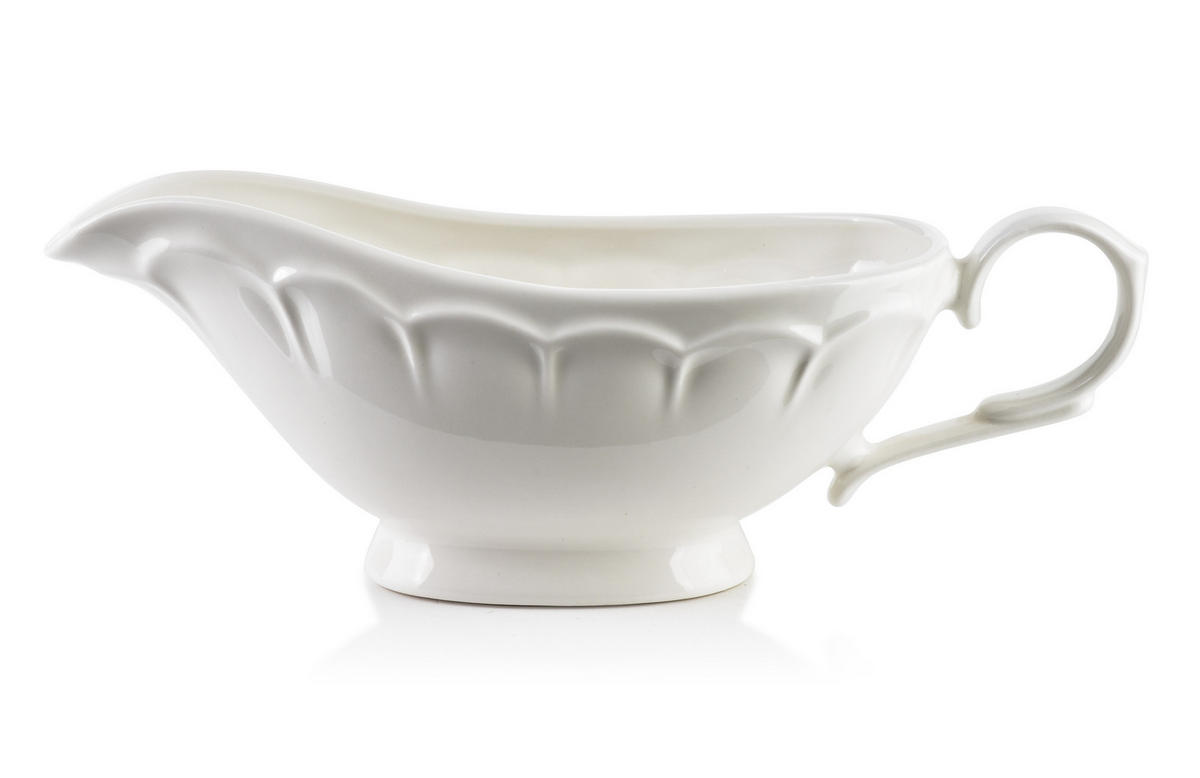 SAUCIERE Hella Weiß 22.4/18.5/7 cm Keramik - Weiß, Keramik (18.5cm) - Mondex