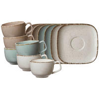 KAFFEETASSEN MIT UNTERTASSEN Casa bunt 200 ml 6er Set - Multicolor, Keramik (13.5/9/13.5cm) - Ritzenhoff Breker