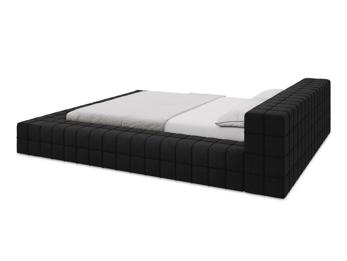 POLSTERBETT mit Bettkasten und Lattenrost 180x228 Schwarz - Schwarz, Kunststoff/Textil (160/200cm) - Makamii