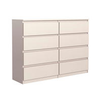 KOMMODE mit 8 Schubladen Kaschmir 100x39x101,5 cm - Kaschmir, Holzwerkstoff (101.5/100/39cm) - MebLocker