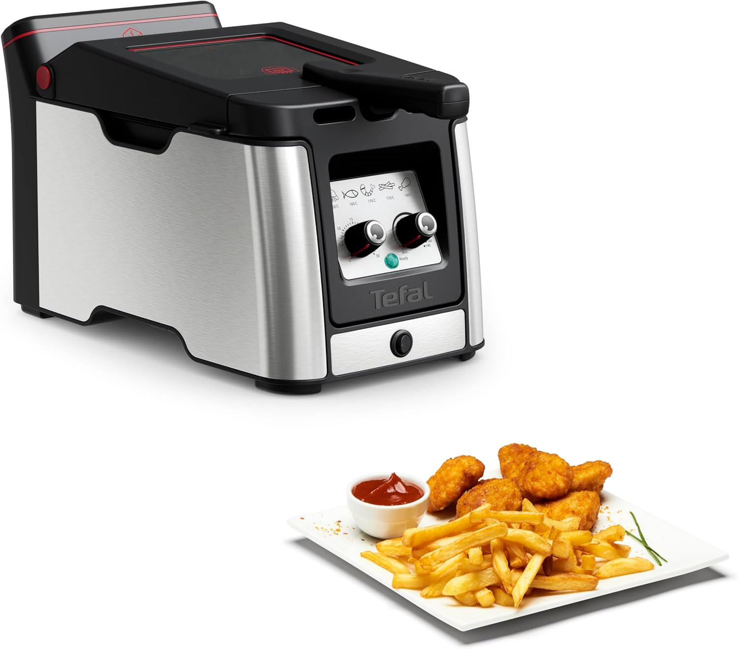 Tefal Fritteuse Silber, Schwarz 25x26x50 cm