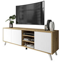 TV-ELEMENT SANAYI III Eiche Artisan/Weiß - Weiß, Holzwerkstoff (156/54/38cm) - Lookway
