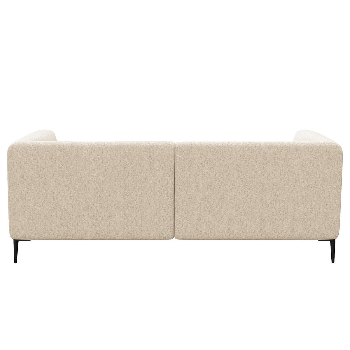 3-SITZER SOFA - Beige/Schwarz, Textil/Metall (205/74/88cm) - home24