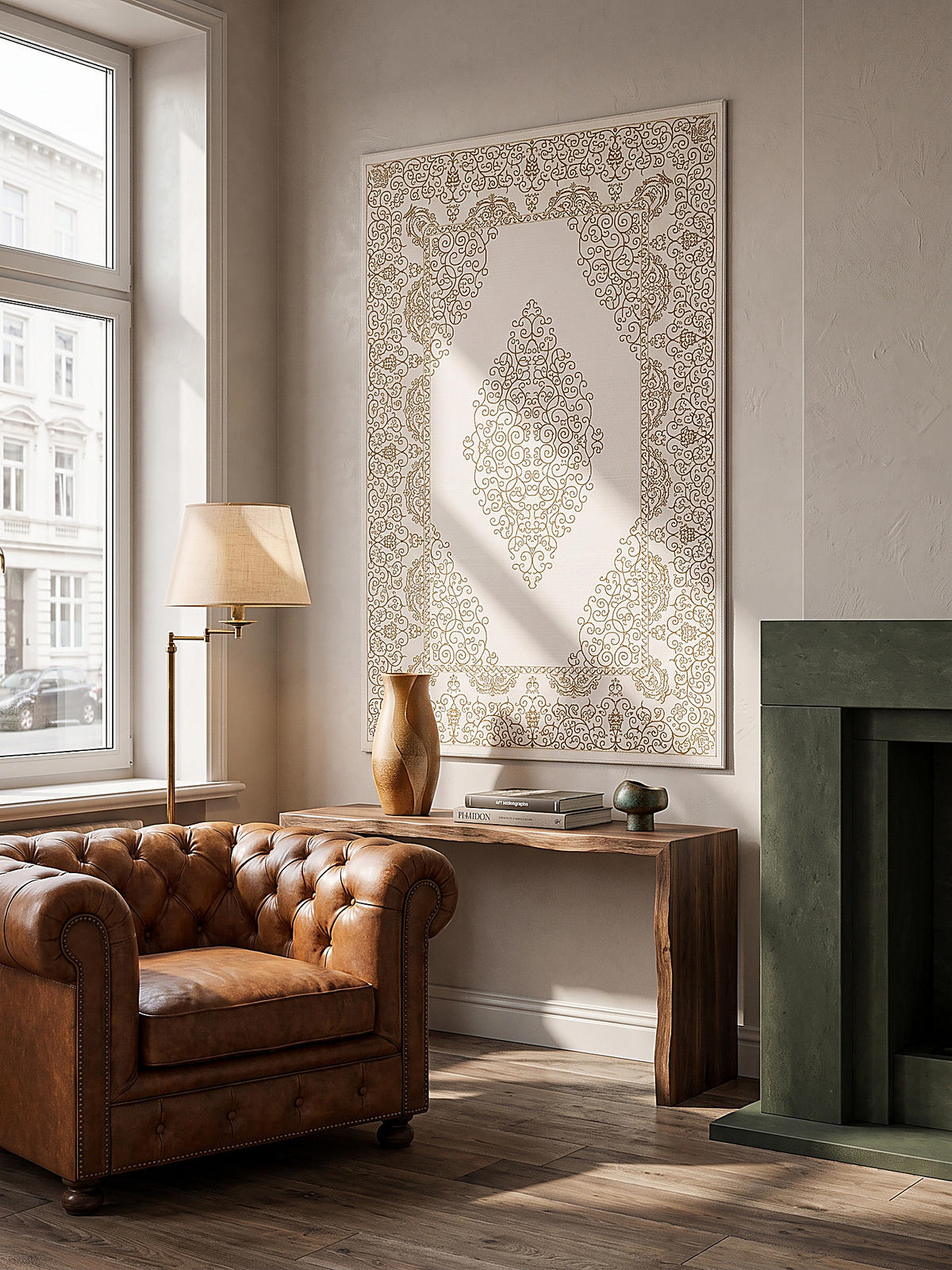 TEPPICH Kurzflor ERESMA Orient-Medaillon Polyester Creme 160 x 230 cm - Creme, Textil (160/230cm) - KADIMA DESIGN