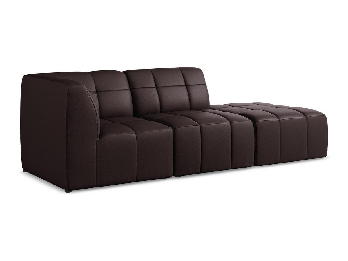 ECKSOFA Rechts Kunstleder Violett - Pflaume/Schwarz, Holzwerkstoff/Kunststoff (240/90cm) - Makamii